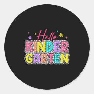 Adesivo Redondo Olá Jardim de Infância Leopard Escola Secundária C