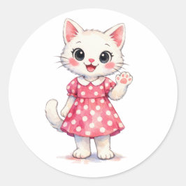Adesivo Redondo Olá Kitty!