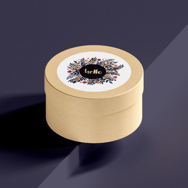 Adesivo Redondo Olá outono (Criador carregado)