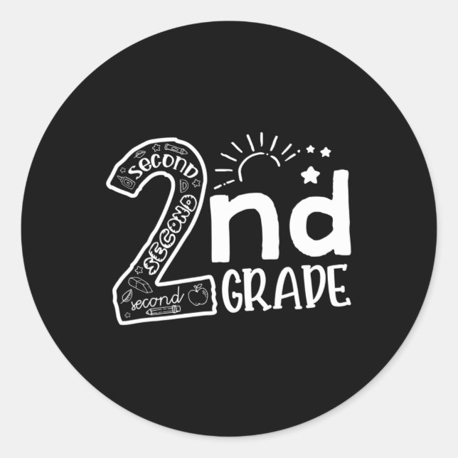 Adesivo Redondo Olá, Professores do segundo (Frente)