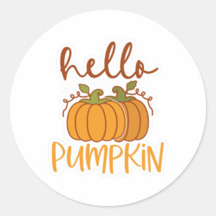 Adesivo Redondo Olá Pumpkin