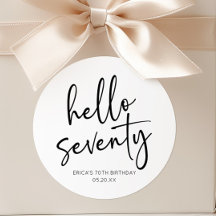 Olá, Setenta, Festa de aniversário de 70 minimalis