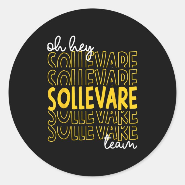 Adesivo Redondo Olá, Sollevare, Casa De Uplifar O Rca Schoo (Frente)