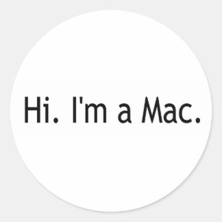 Adesivo Redondo Olá, Sou Um Mac
