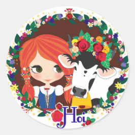 Adesivo Redondo Olá. sticker