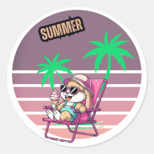 Adesivo Redondo Olá verão
