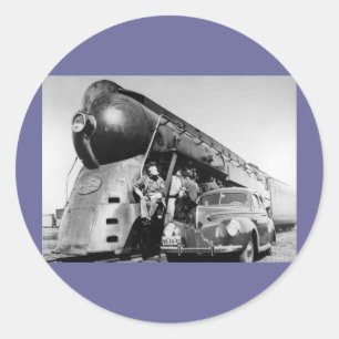 Adesivo Redondo Olá, Vintage New York Central Railroad