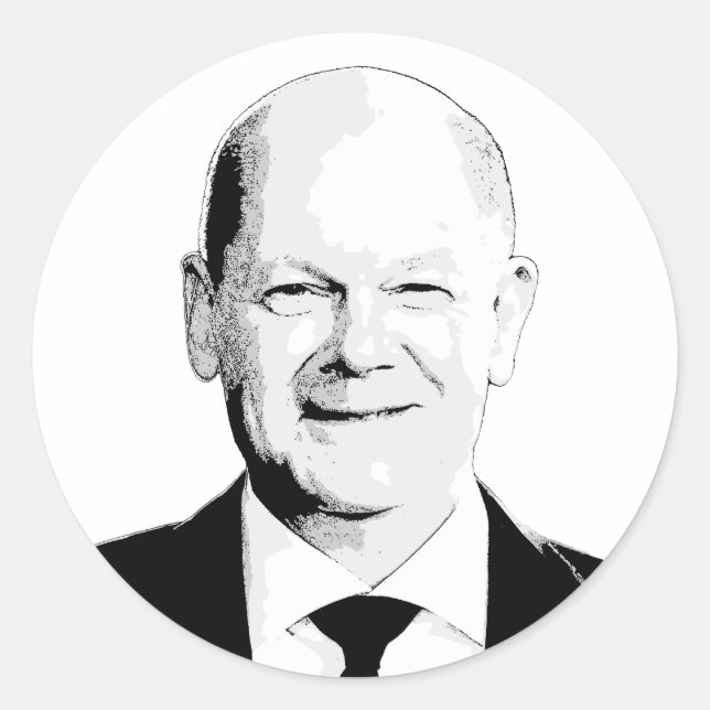 Adesivo Redondo Olaf Scholz (Frente)