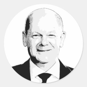 Adesivo Redondo Olaf Scholz