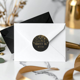 Adesivo Redondo Old Hollywood Glam Sweet 16 ID1108