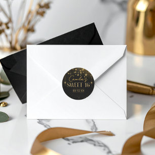 Adesivo Redondo Old Hollywood Glam Sweet 16 ID1108