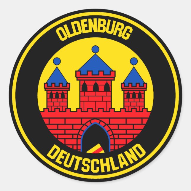 Adesivo Redondo Oldenburg Round Emblem (Frente)