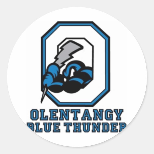 Adesivo Redondo Olentangy Blue Thunder Stickers (Frente)