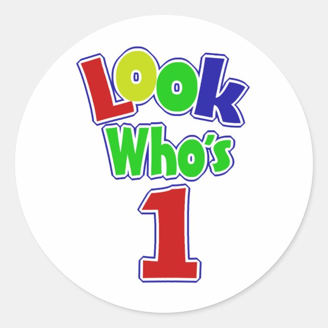 Adesivo Redondo Olha quem é um (Frente)