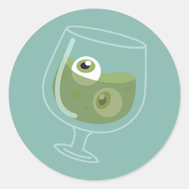 Adesivo Redondo olhais assustadores de halloween olhos assustadore (Frente)