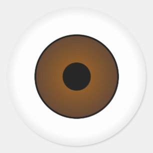 Adesivo Redondo Olhais Loucos Vestidos do Halloween Castanho