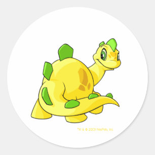 Adesivo Redondo Olhando Chomby amarelo