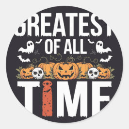 Adesivo Redondo Olhar de festa do Dia das Bruxas