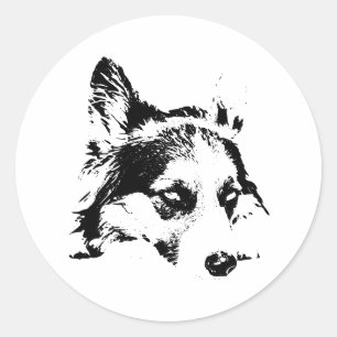 Adesivo Redondo Olhar para baixo da linha