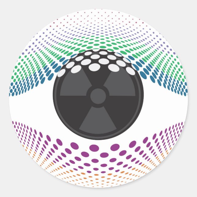 Adesivo Redondo Olhe para os meus olhos (Frente)