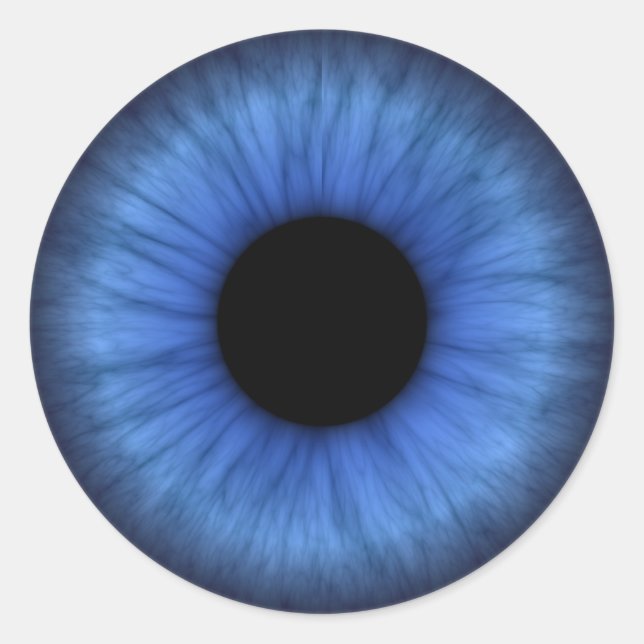 Adesivo Redondo olho azul é bonito (Frente)