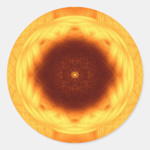 Adesivo Redondo Olho da mandala de Sun