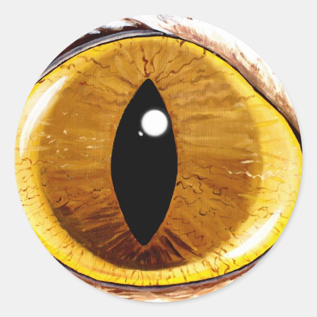 Adesivo Redondo Olho de gato pintado (Frente)
