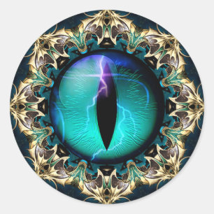 Adesivo Redondo Olho do Dragão