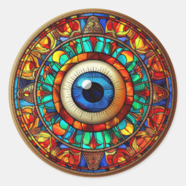 Adesivo Redondo Olho do Dragão