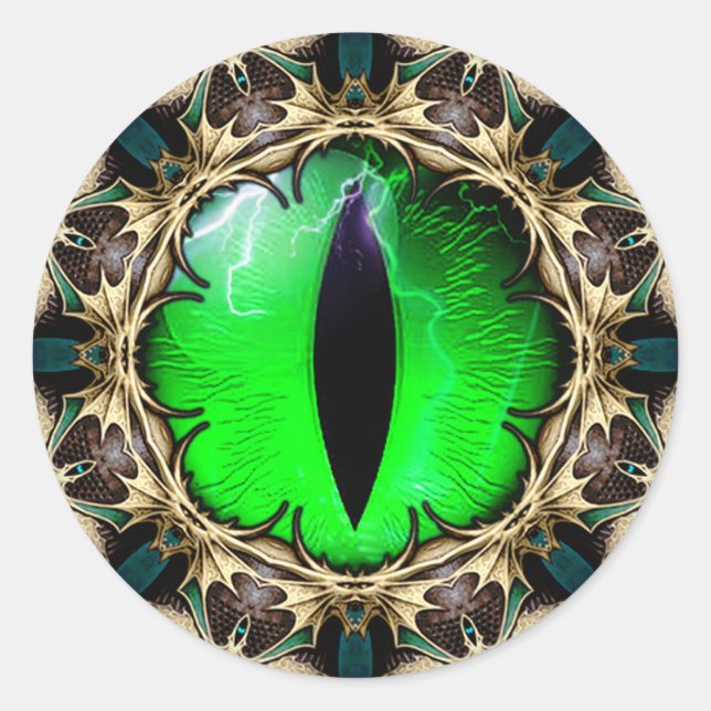 Adesivo Redondo Olho do Dragão (Frente)