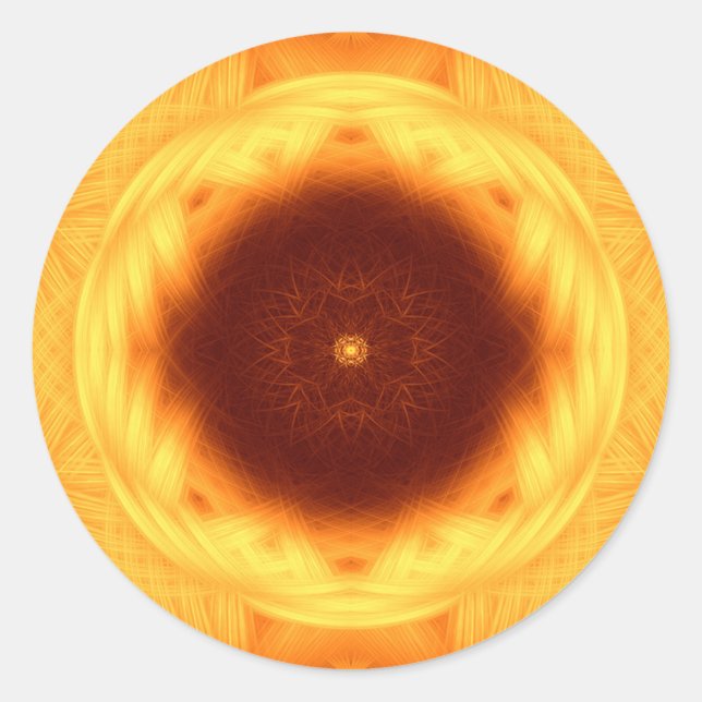 Adesivo Redondo Olho do Sol Mandala (Frente)