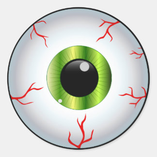 Adesivo Redondo Olho Metálico Verde