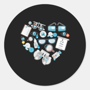 Adesivo Redondo Olho Optometria Futuro Optometrista Optometrista A