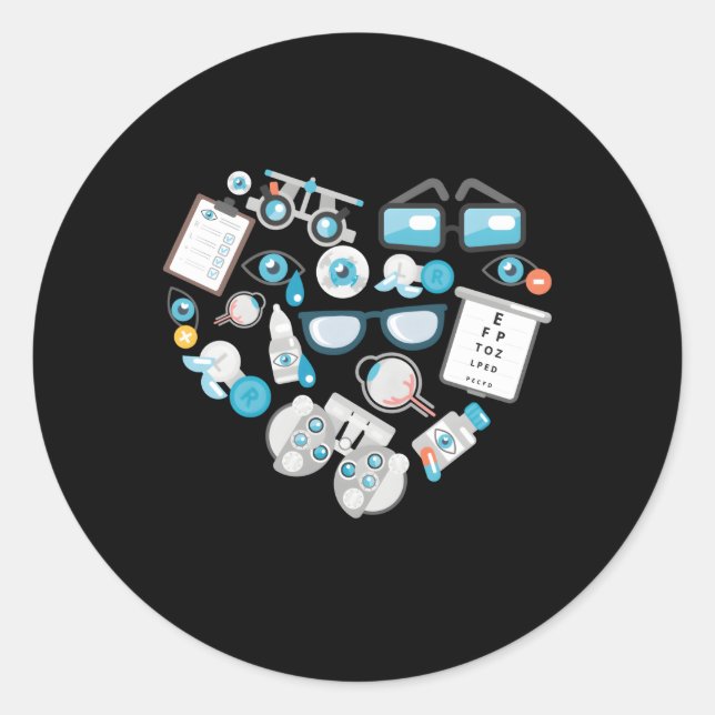 Adesivo Redondo Olho Optometria Futuro Optometrista Optometrista A (Frente)