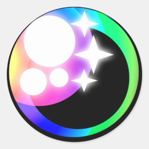 Adesivo Redondo Olho Sparkling do anime do estilo do kawaii na