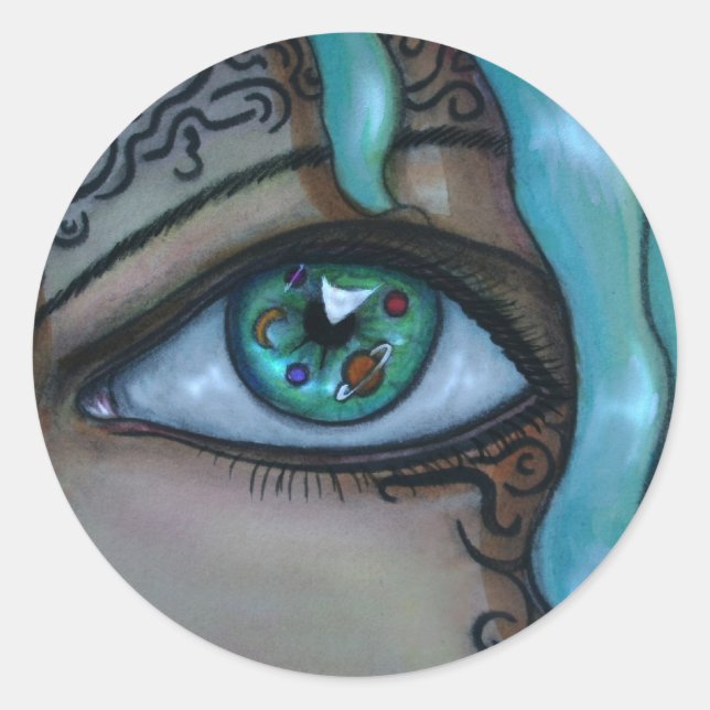 Adesivo Redondo Olho Universo (Frente)