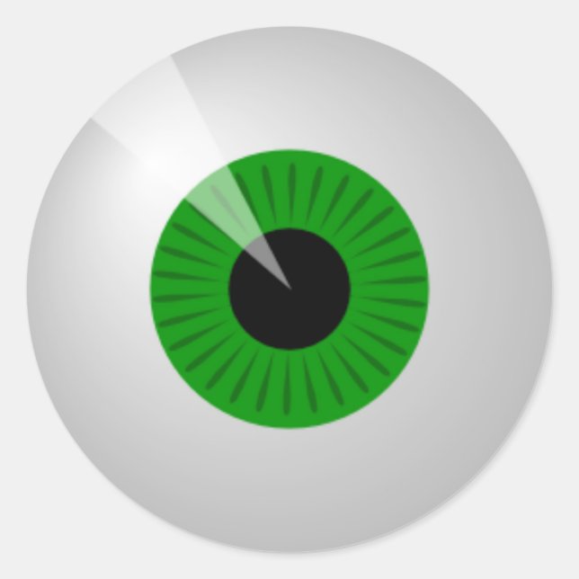 Adesivo Redondo Olho Verde (Frente)