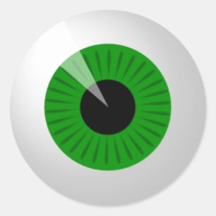 Adesivo Redondo Olho Verde