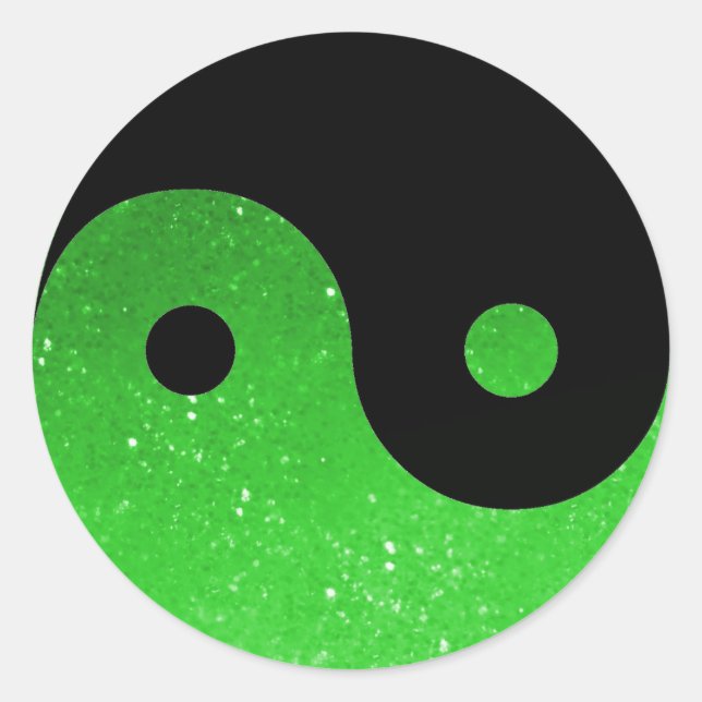 Adesivo Redondo Olho Verde para Yin Yang Stickers (Frente)