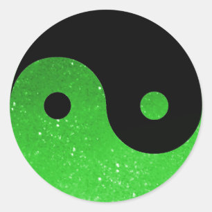 Adesivo Redondo Olho Verde para Yin Yang Stickers