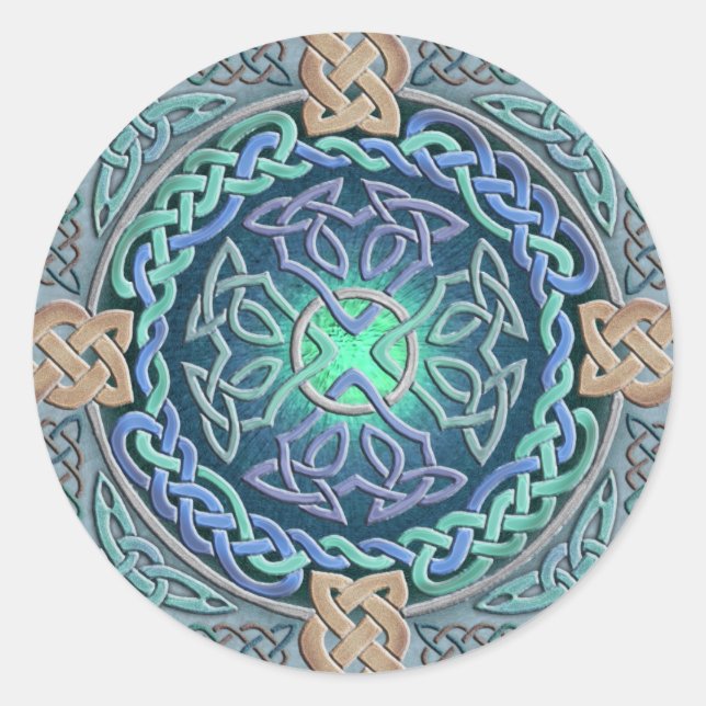 Adesivo Redondo Olhos Celtas do Mundo (Frente)