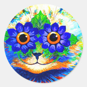 Adesivo Redondo Olhos de Flor de Gato