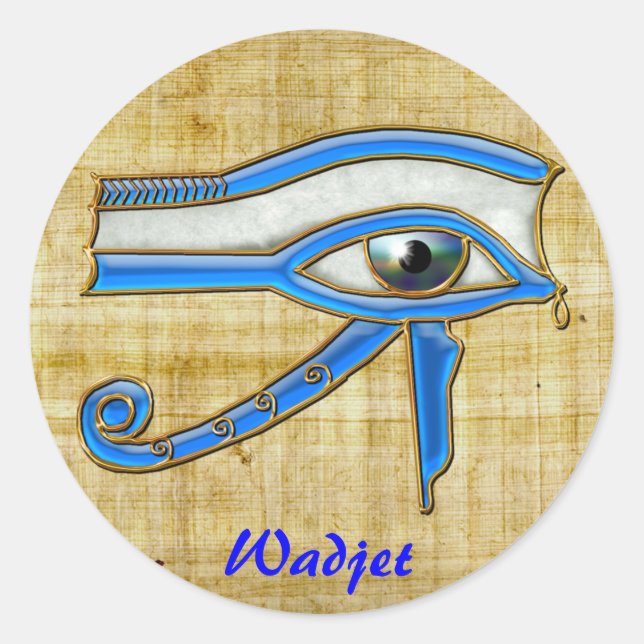 Adesivo Redondo OLHOS DE HORUS Wadjet egípcio Art Stickers (Frente)