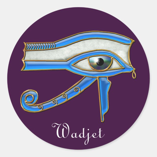 Adesivo Redondo OLHOS DE HORUS Wadjet egípcio Art Stickers (Frente)