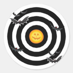 Adesivo Redondo Olhos de Morcegos