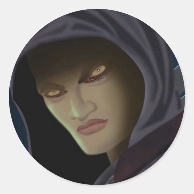 Adesivo Redondo Olhos de vampiro (Frente)