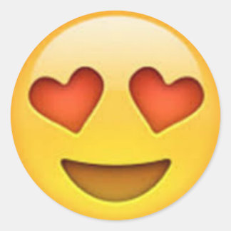 Adesivo Redondo Olhos do Coração