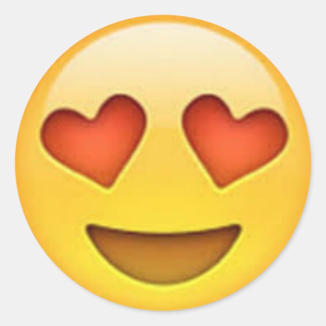 Adesivo Redondo Olhos do Coração (Frente)