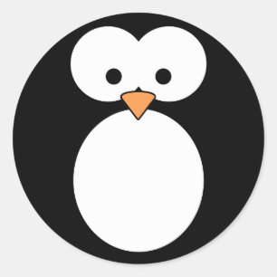 Adesivo Redondo Olhos do pinguim