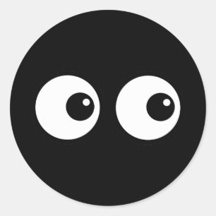 Adesivo Redondo Olhos dos desenhos animados